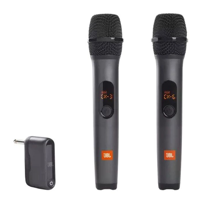 کیت میکروفن بیسیم JBL مدل w-one شامل 2 میکروفن و گیرنده، مناسب اسپیکرهای سری PartyBox